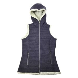 Kuhl Alska Charcoal Hooded Zipped Sherling Vest